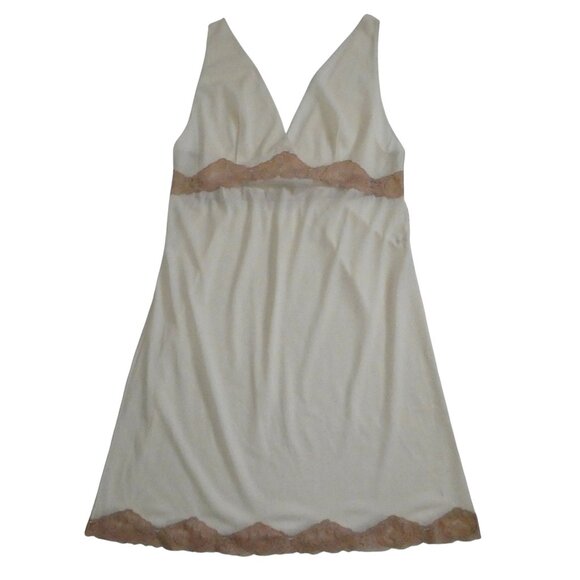 vtg 70s EMILIO PUCCI for FORMFIT ROGERS nylon tricot slip w lace trim S - Picture 1 of 7